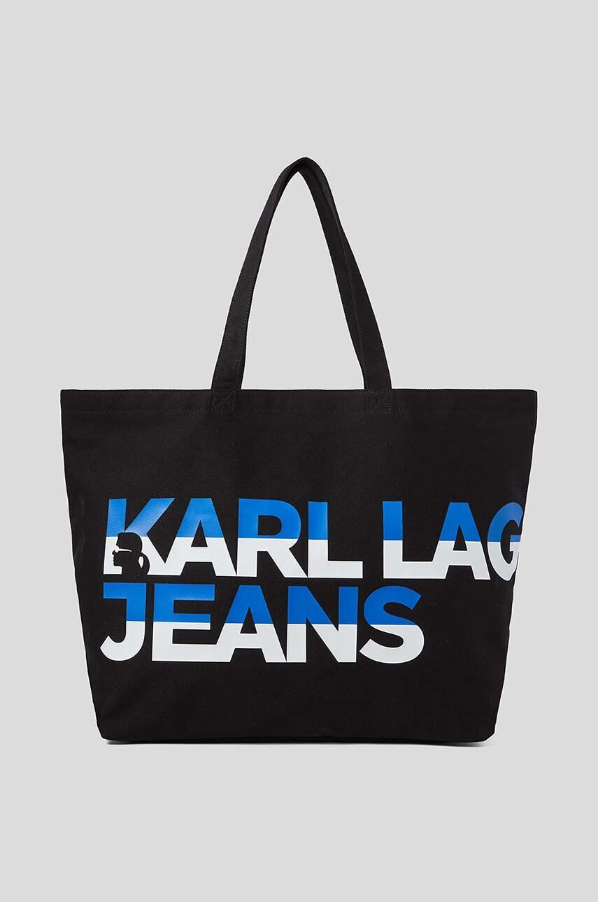 Karl Lagerfeld Jeans Torbica črna barva - Pepit.si