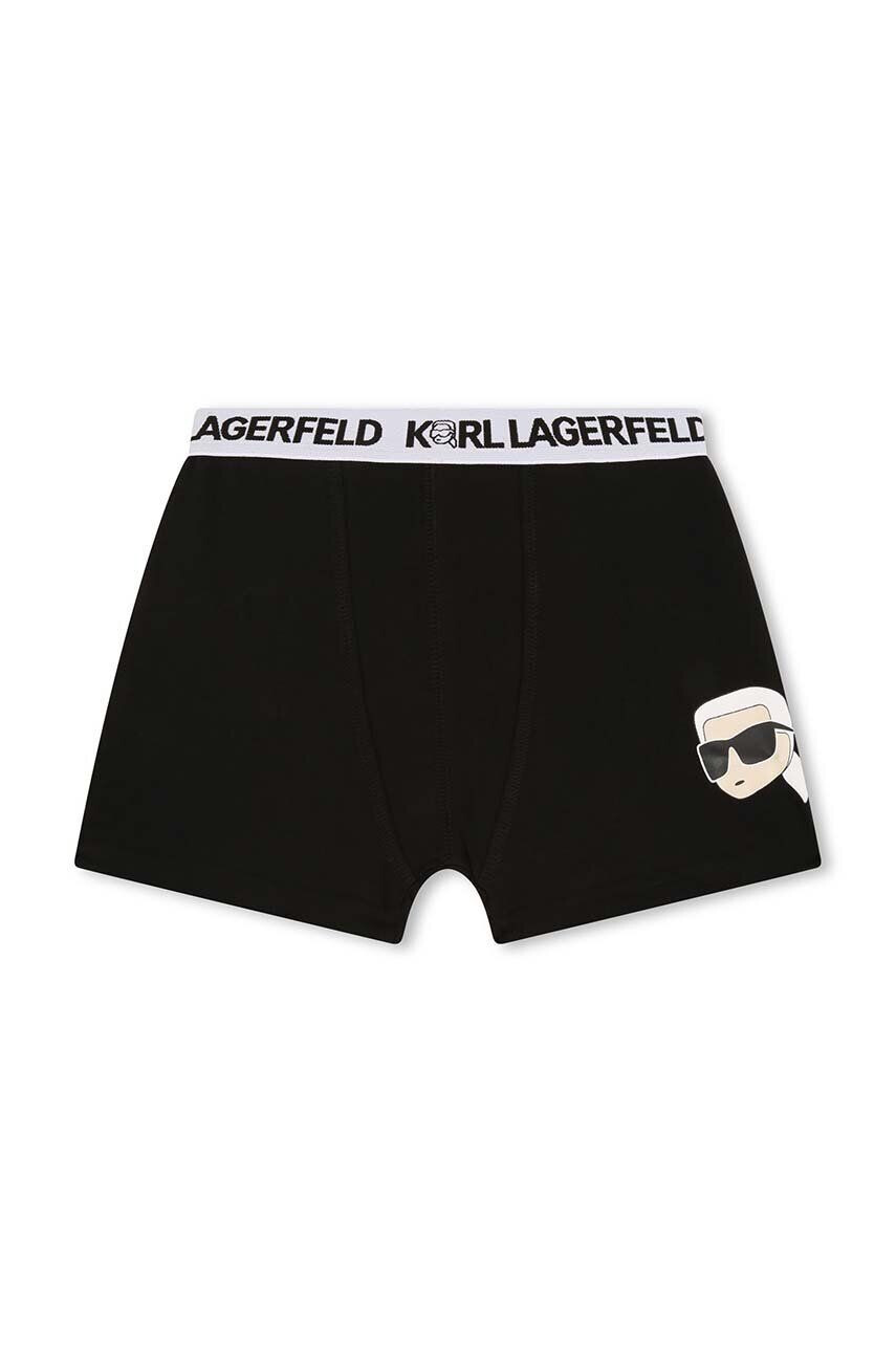 Karl Lagerfeld Otroške boksarice 2-pack črna barva - Pepit.si