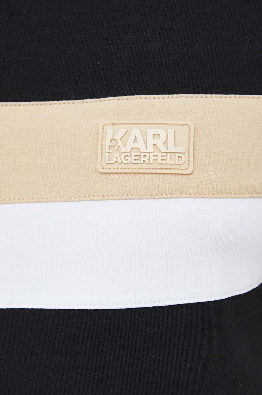 Karl Lagerfeld Polo moški črna barva - Pepit.si