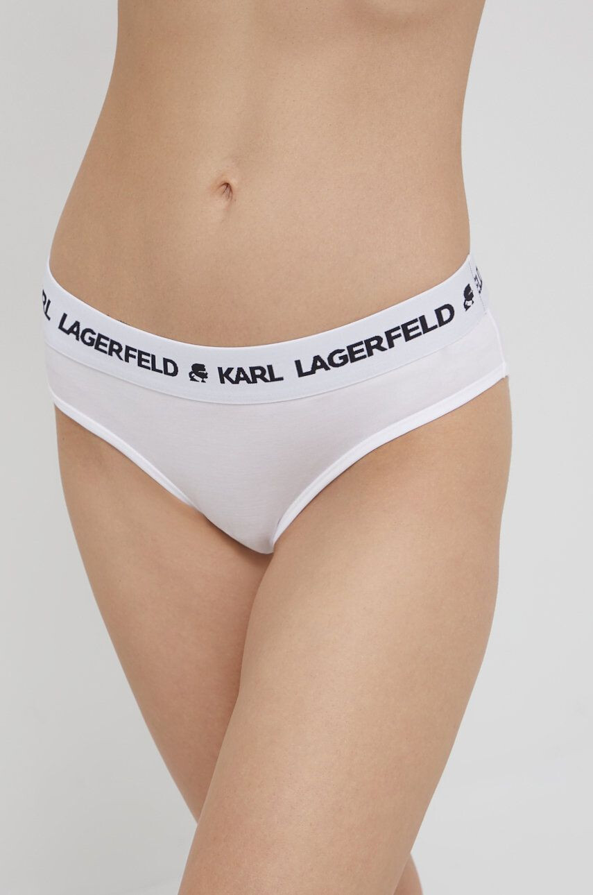 Karl Lagerfeld Spodnjice bela barva - Pepit.si