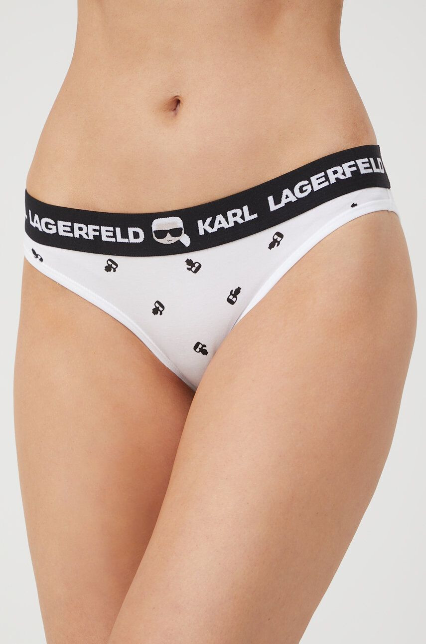 Karl Lagerfeld Tangice bela barva - Pepit.si