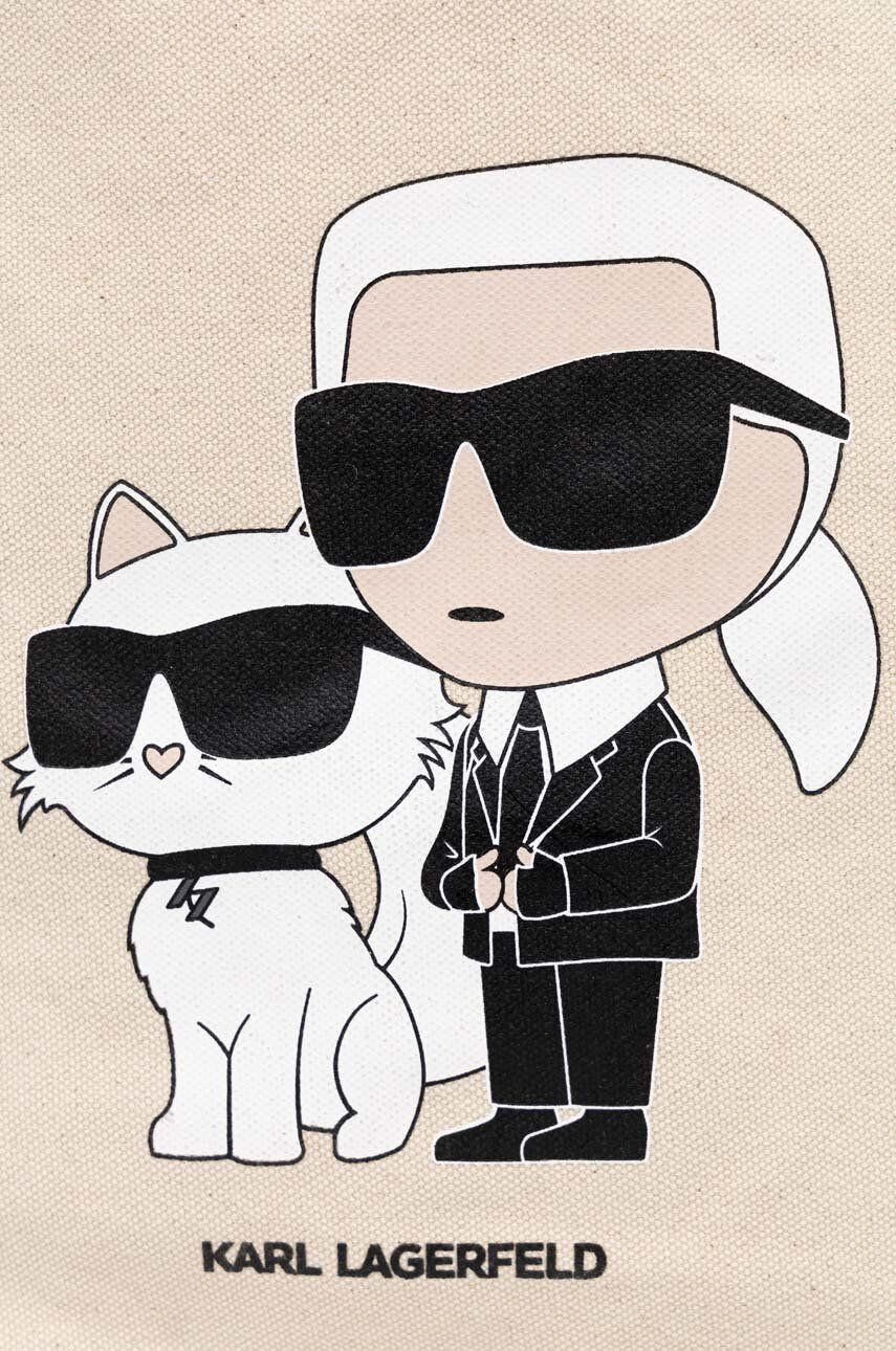 Karl Lagerfeld Torba bež barva - Pepit.si