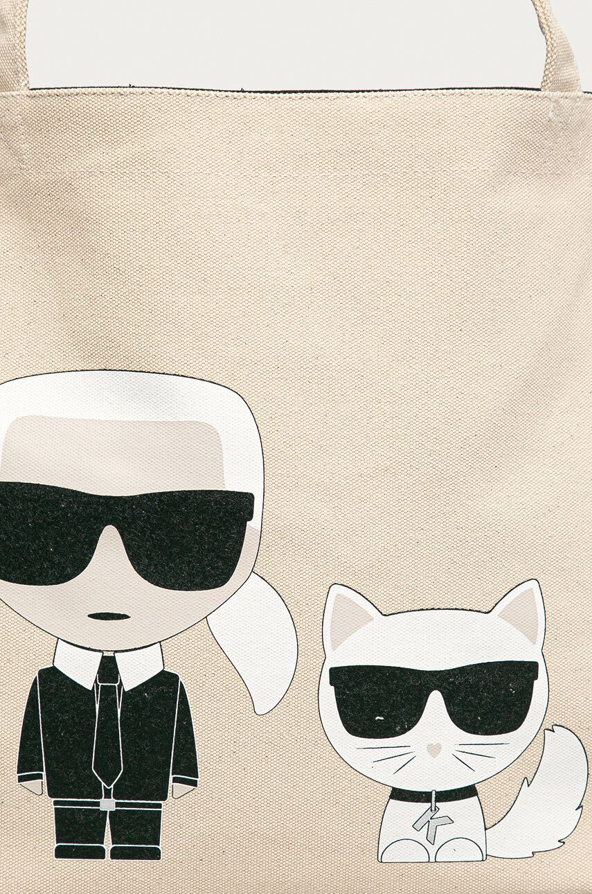 Karl Lagerfeld Torbica bela barva - Pepit.si