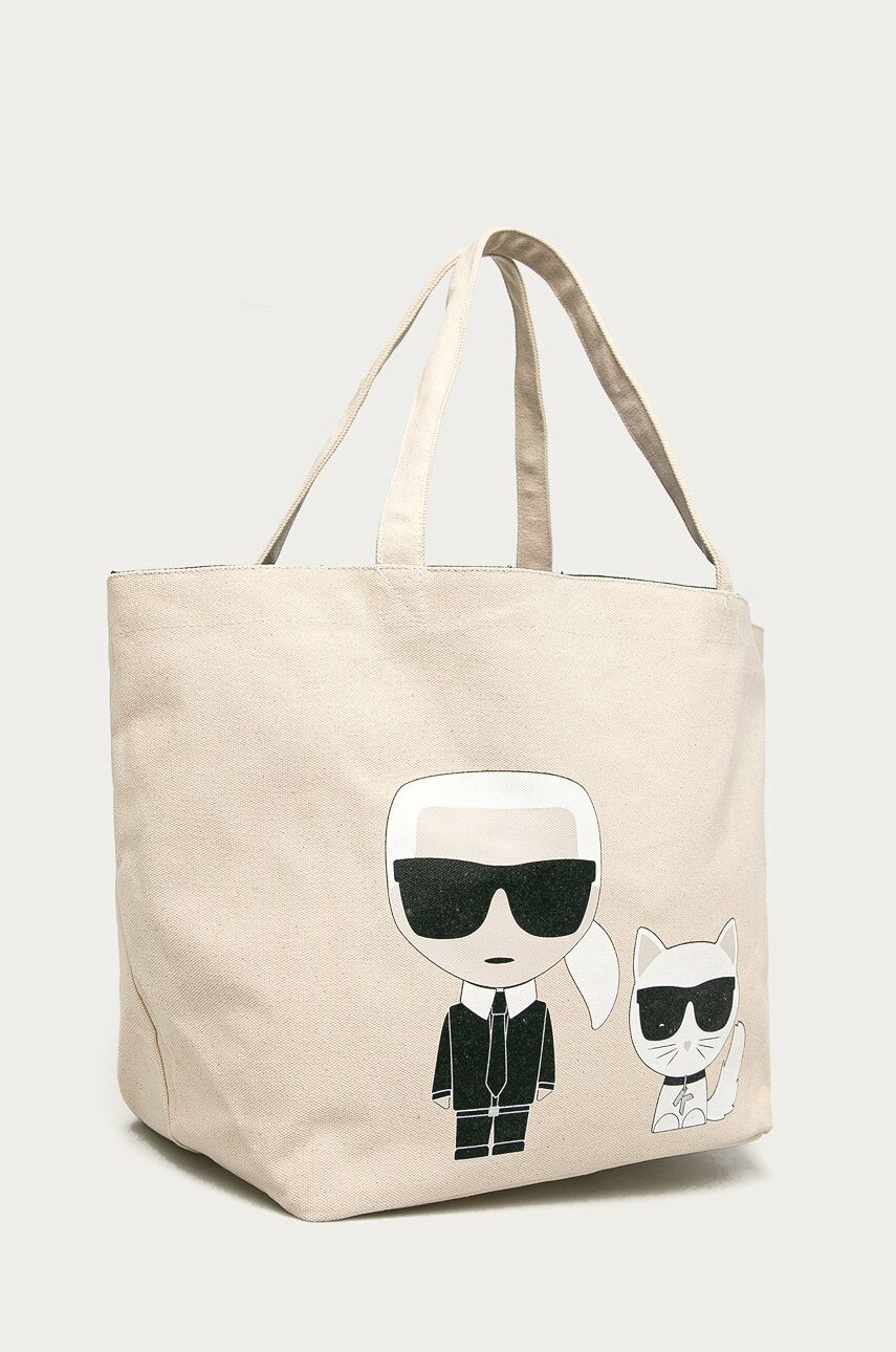 Karl Lagerfeld Torbica bela barva - Pepit.si