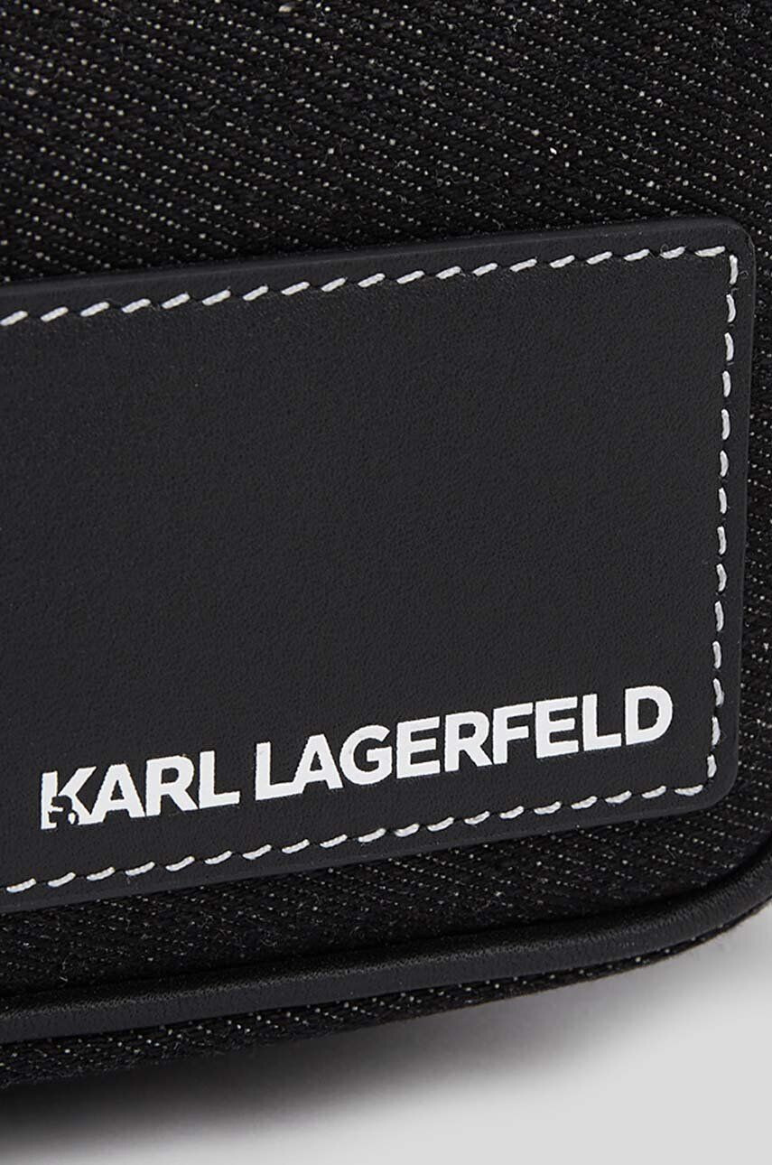 Karl Lagerfeld Torbica za okoli pasu črna barva - Pepit.si