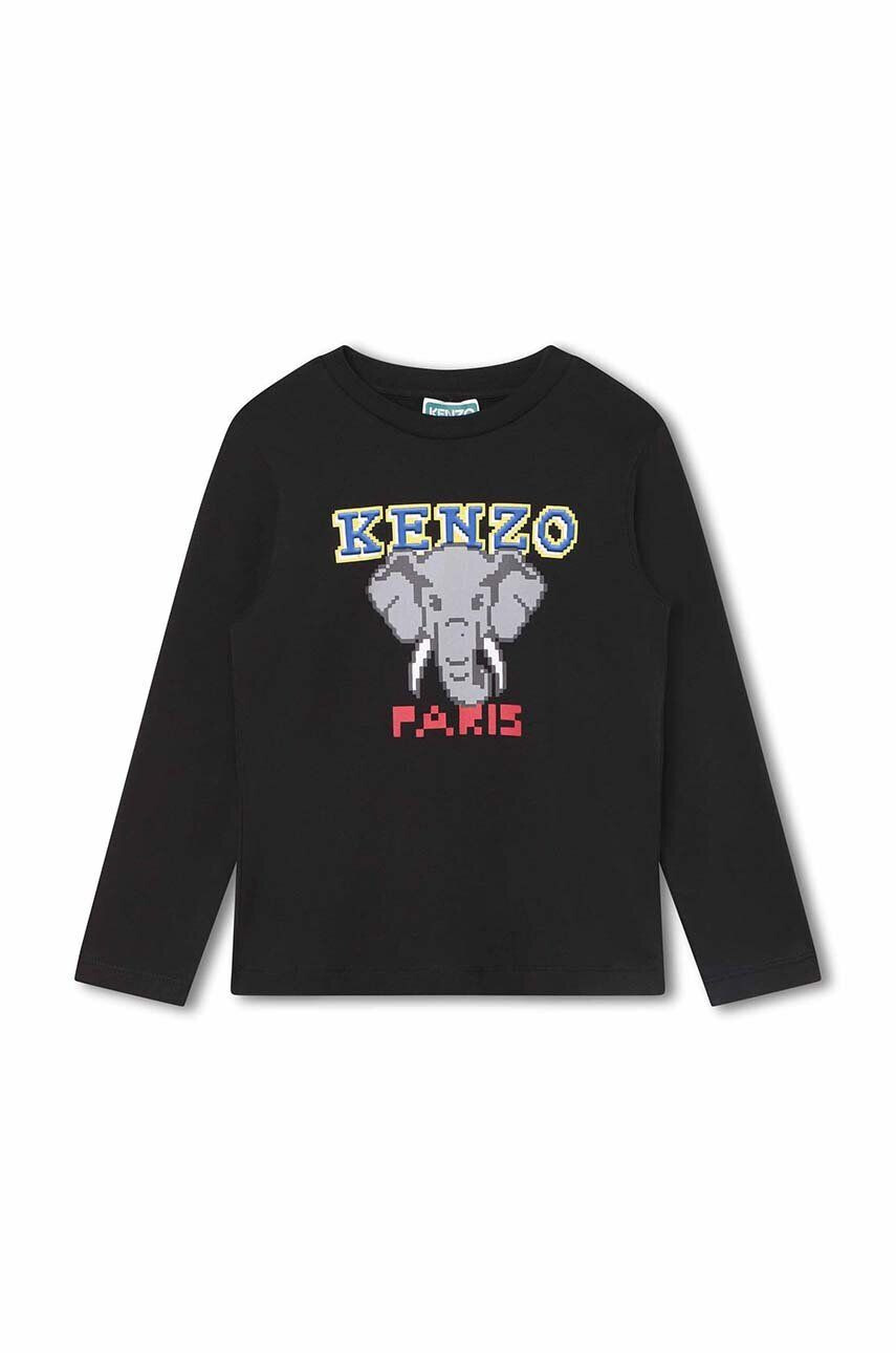 Kenzo kids Kratka majica črna barva - Pepit.si