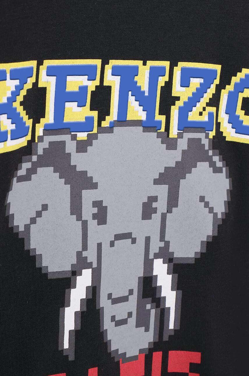 Kenzo kids Kratka majica črna barva - Pepit.si