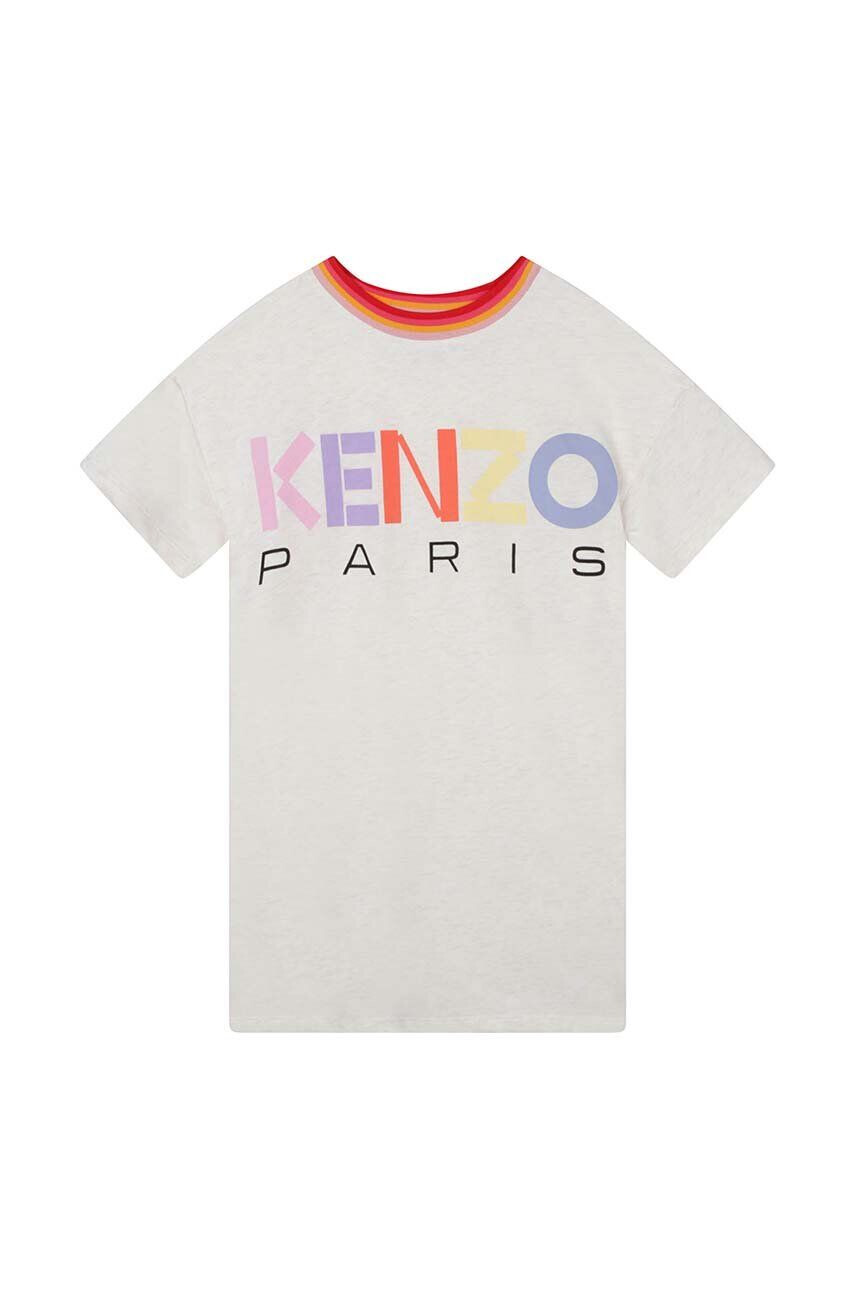 Kenzo kids Otroška obleka bež barva - Pepit.si