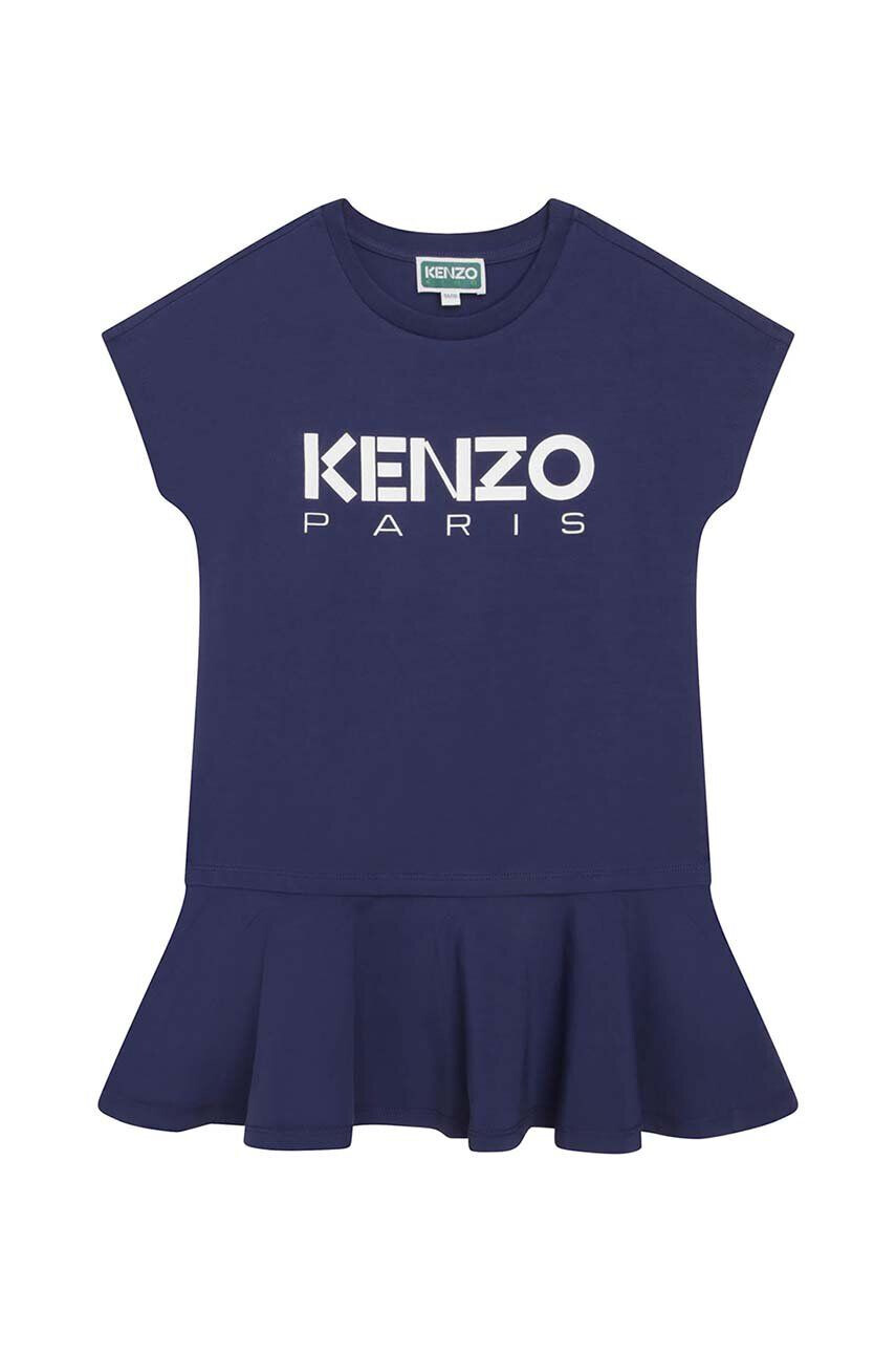 Kenzo kids Otroška obleka mornarsko modra barva - Pepit.si