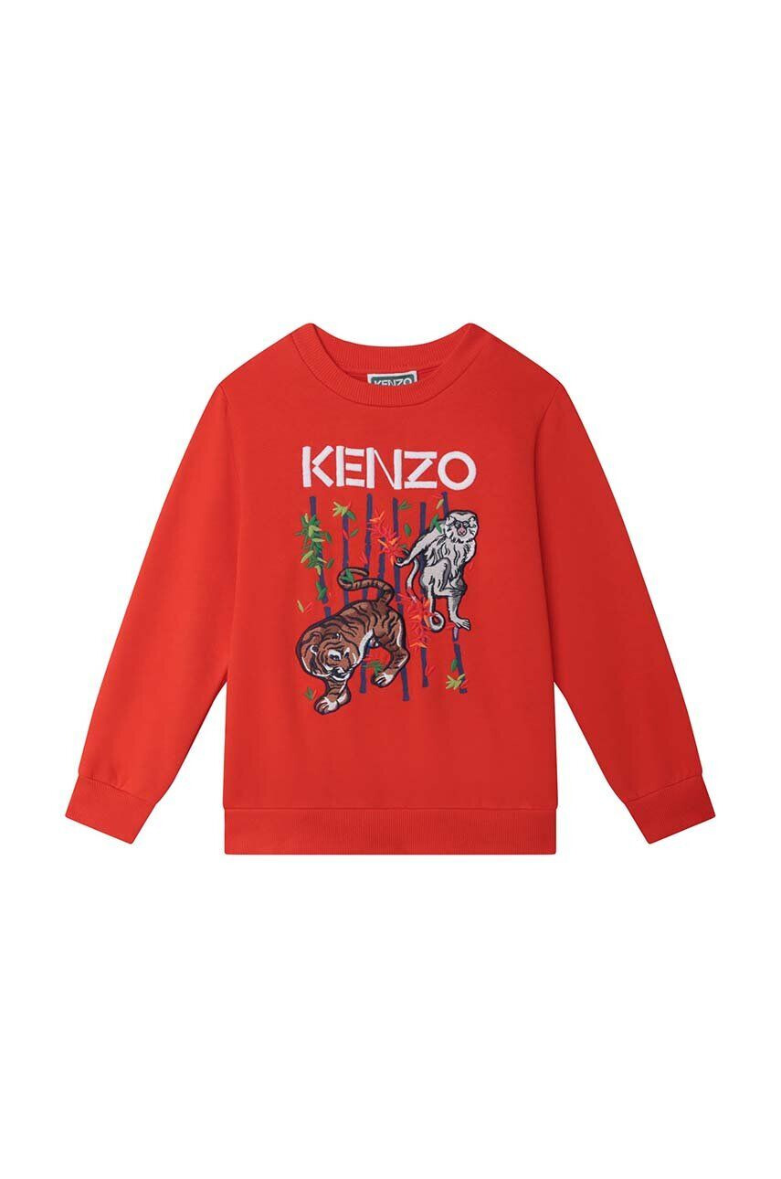 Kenzo kids Otroški bombažen pulover s kapuco - Pepit.si