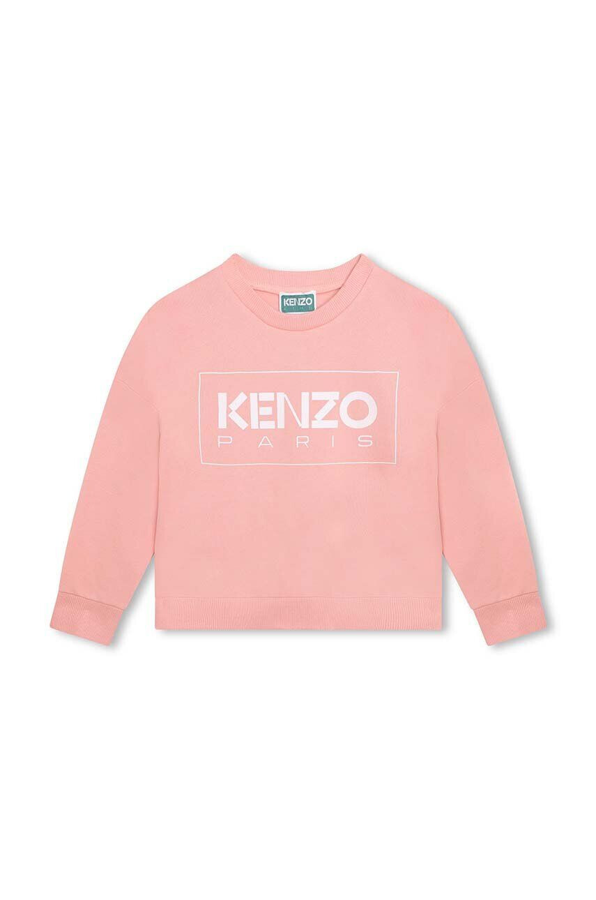 Kenzo kids Otroški pulover roza barva - Pepit.si