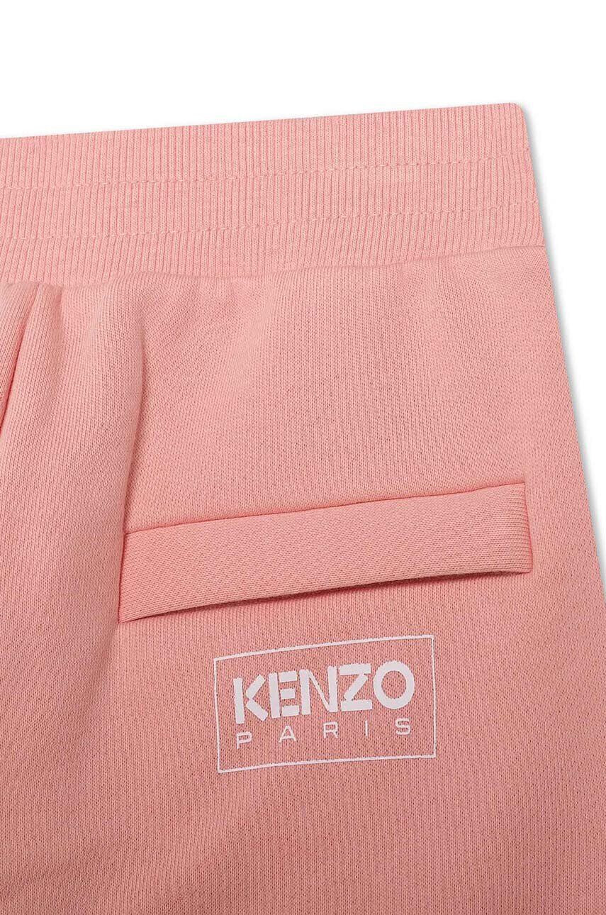 Kenzo kids Otroški spodnji del trenirke roza barva - Pepit.si