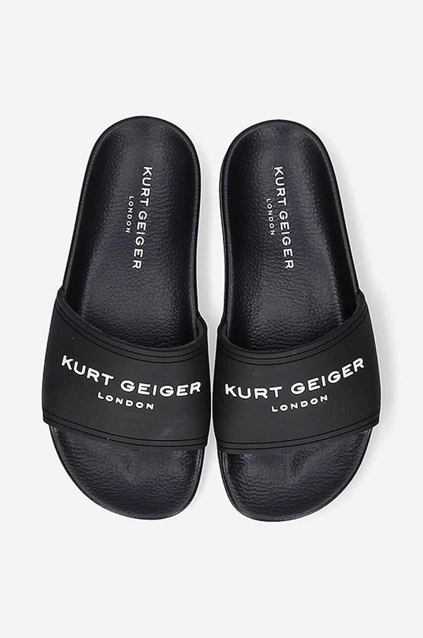 Kurt Geiger London Natikači Pool Slider ženski črna barva - Pepit.si