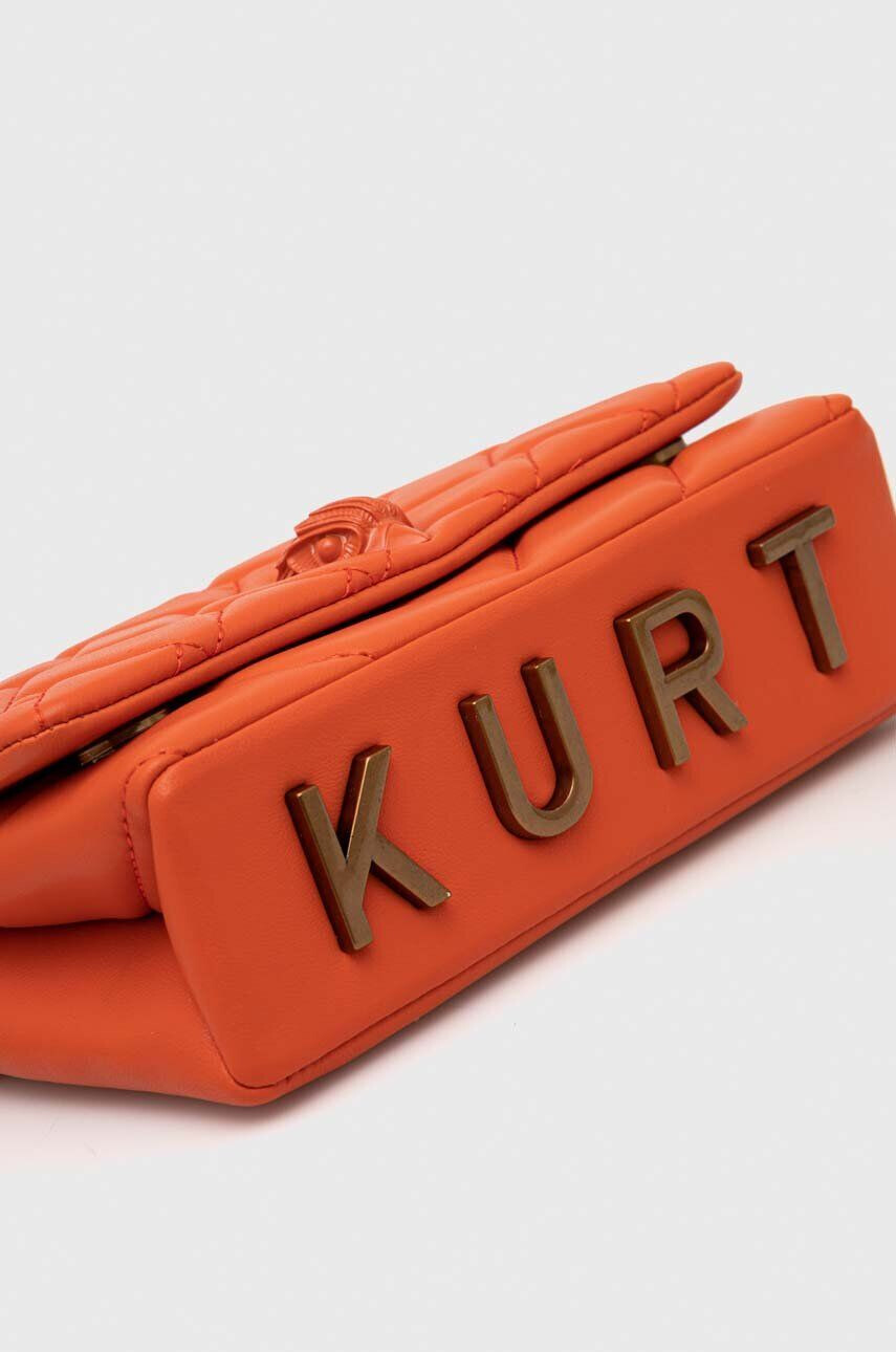 Kurt Geiger London Usnjena torbica oranžna barva - Pepit.si