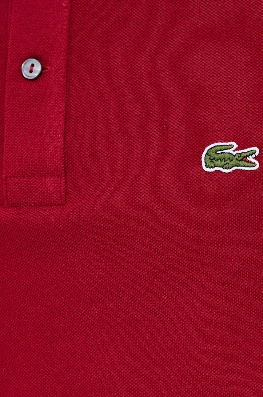 Lacoste Bombažen polo bordo barva - Pepit.si