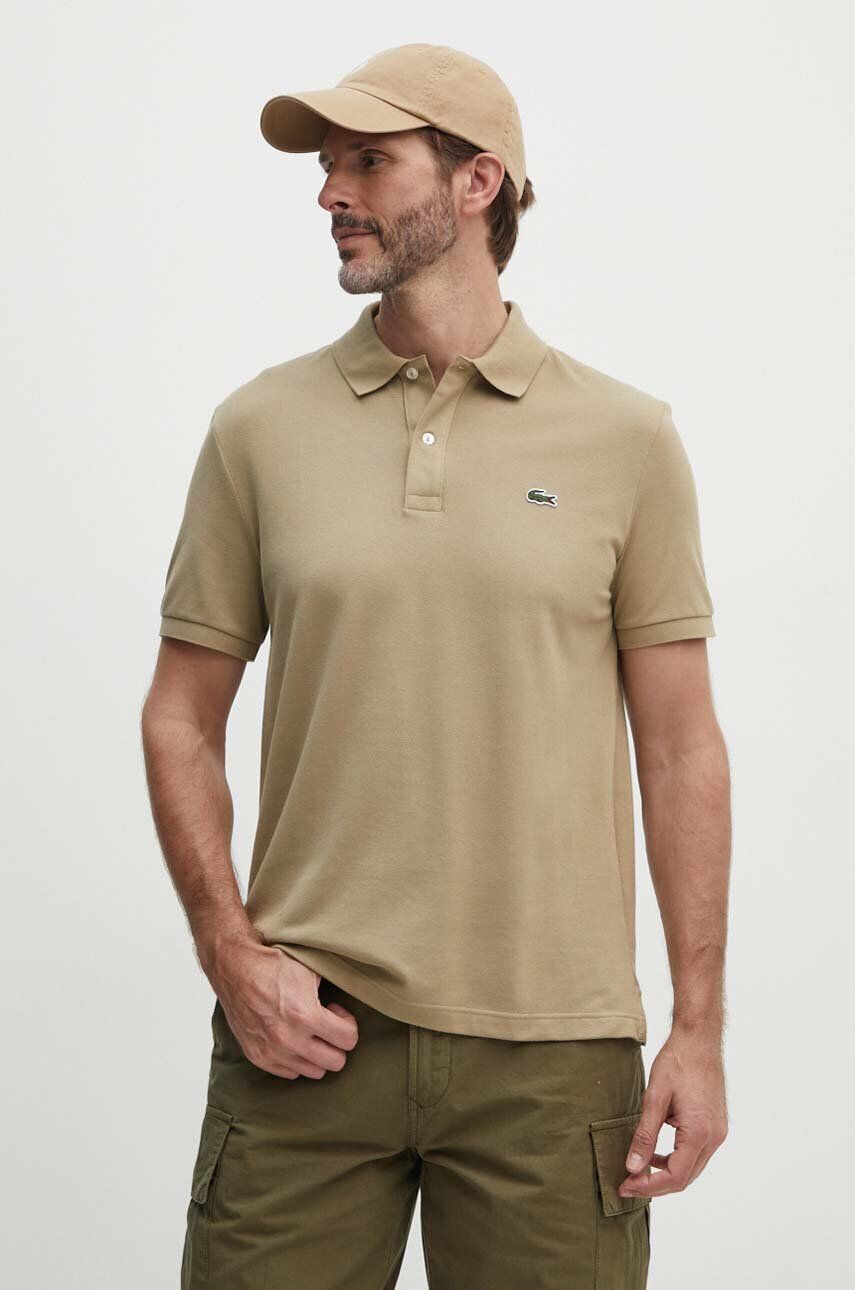 Lacoste Bombažen polo bež barva - Pepit.si