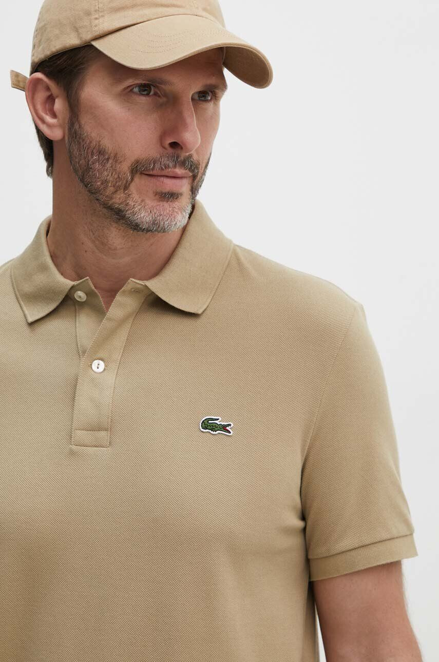 Lacoste Bombažen polo bež barva - Pepit.si