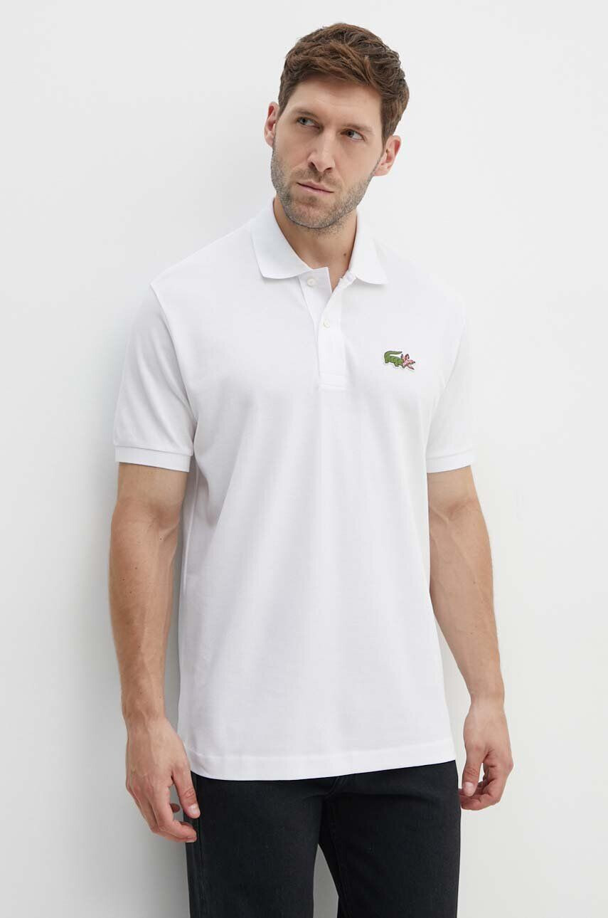 Lacoste Bombažen polo x Netflix bela barva - Pepit.si