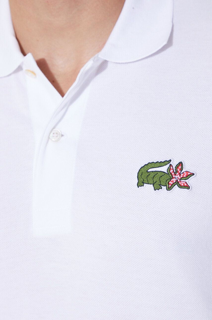 Lacoste Bombažen polo x Netflix bela barva - Pepit.si