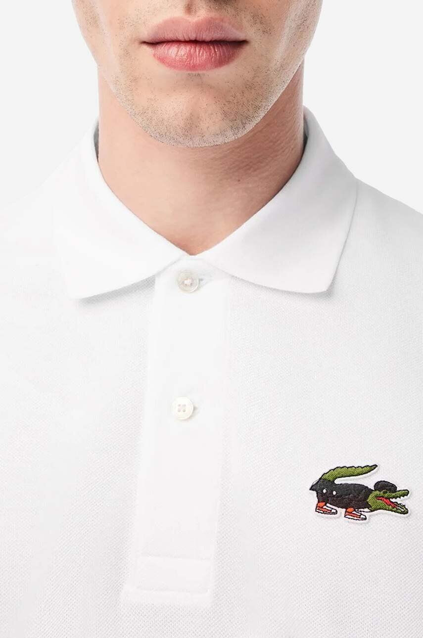 Lacoste Bombažen polo x Netflix bela barva - Pepit.si