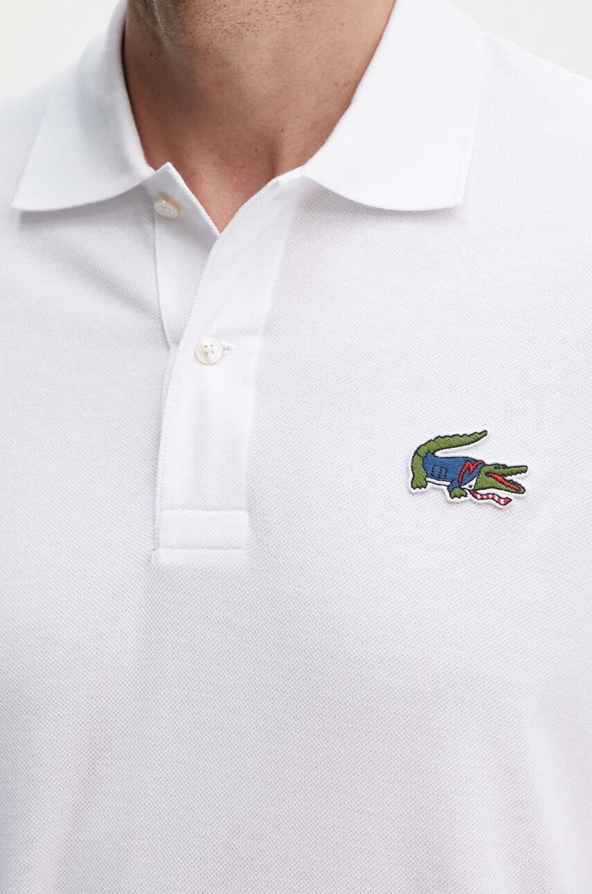 Lacoste Bombažen polo x Netflix bela barva - Pepit.si