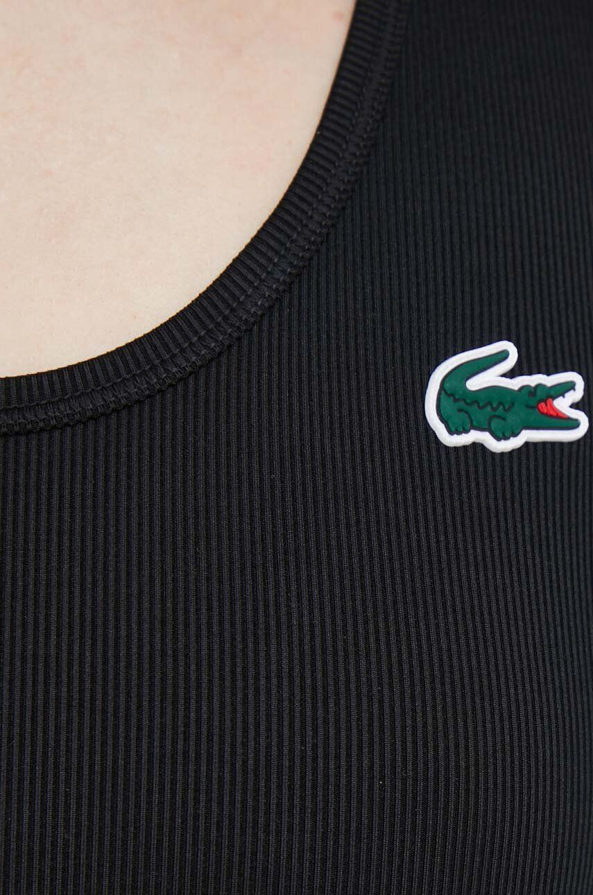 Lacoste Top ženski črna barva - Pepit.si