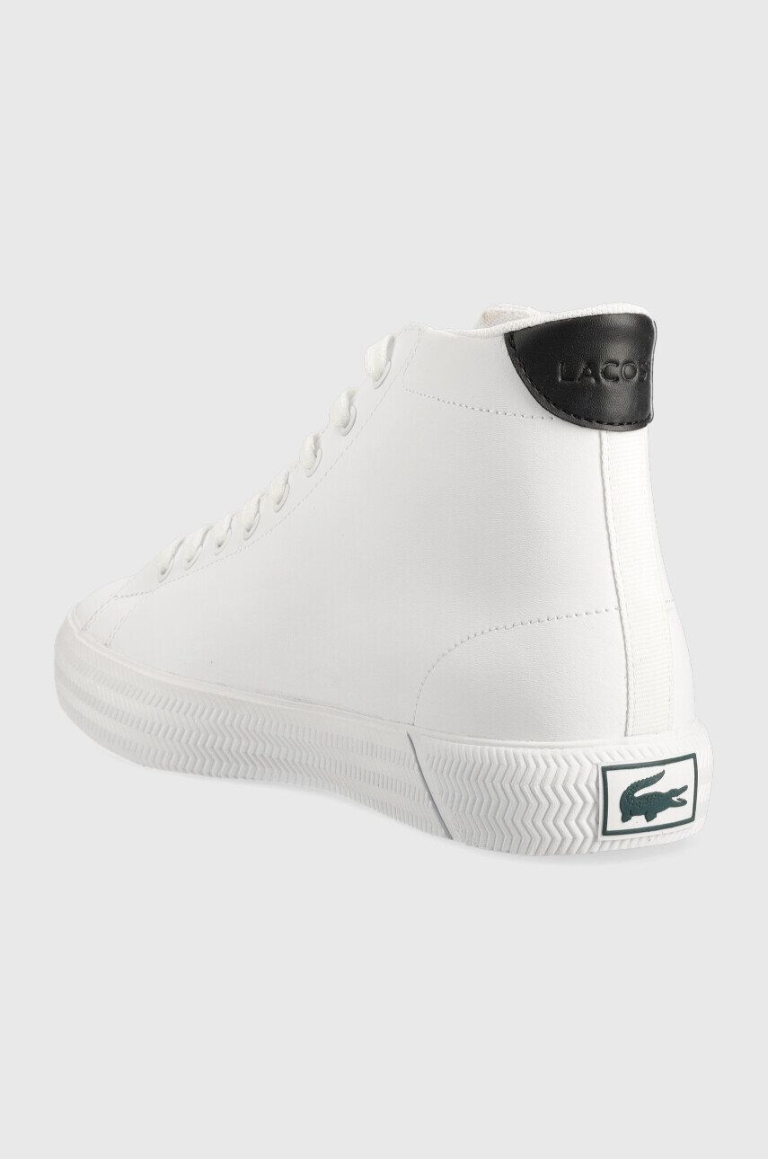 Lacoste Usnjene superge Gripshot Mid bela barva - Pepit.si