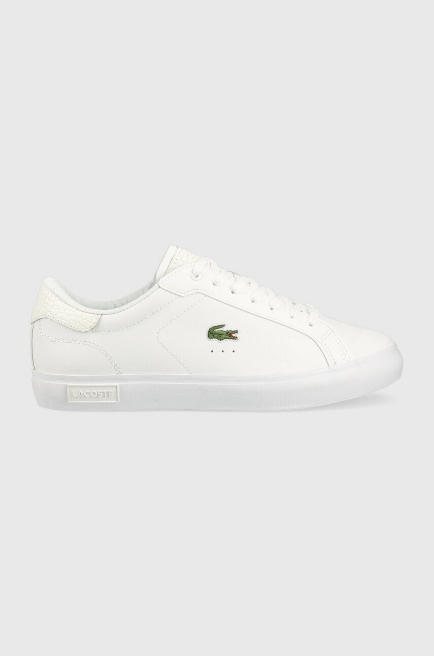 Lacoste Usnjene superge POWERCOURT bela barva 41SMA0030 - Pepit.si