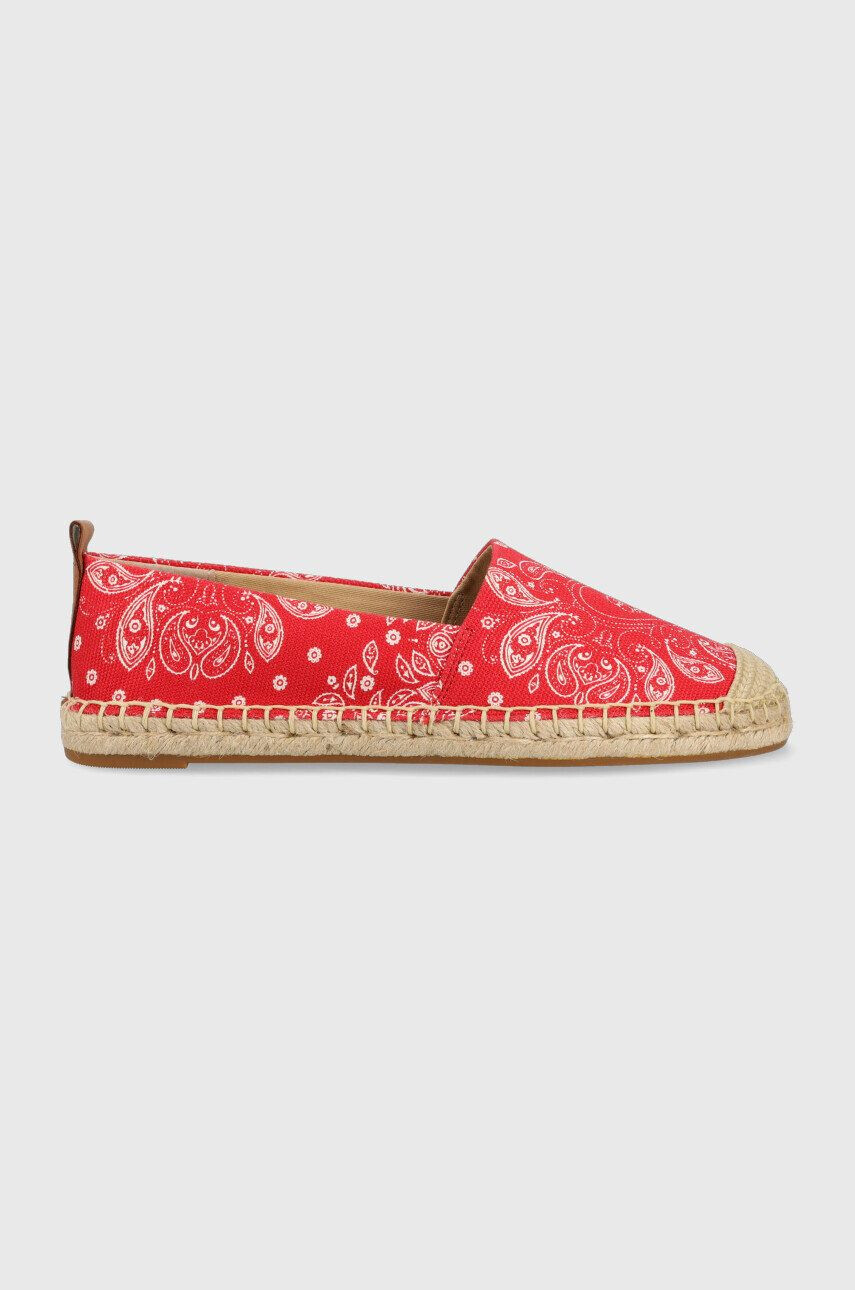 Lauren Ralph Lauren Espadrile 802891444001 rdeča barva 802891444001 - Pepit.si