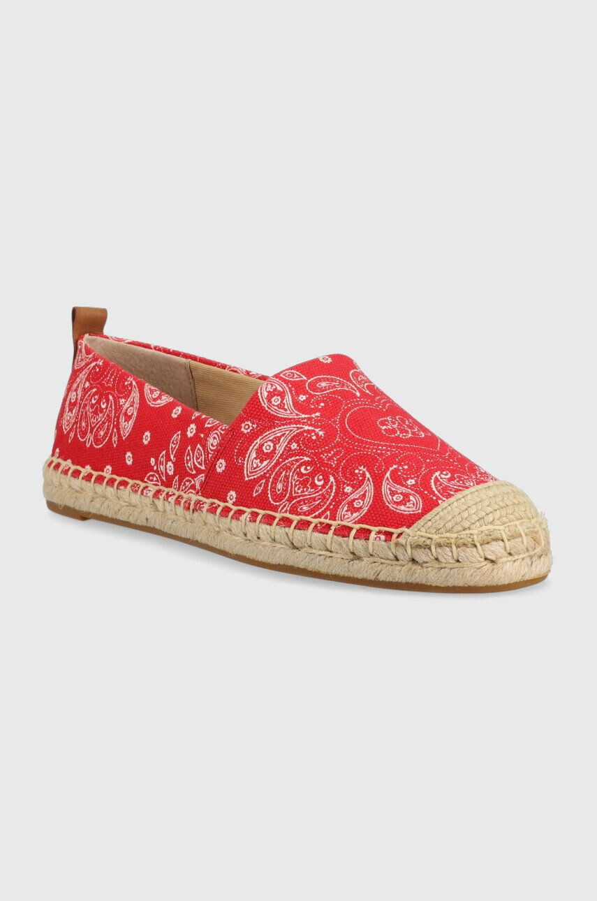 Lauren Ralph Lauren Espadrile 802891444001 rdeča barva 802891444001 - Pepit.si