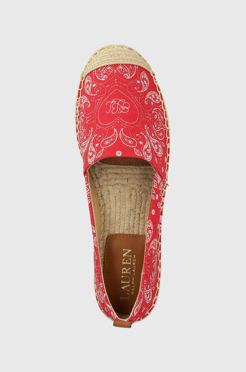 Lauren Ralph Lauren Espadrile 802891444001 rdeča barva 802891444001 - Pepit.si