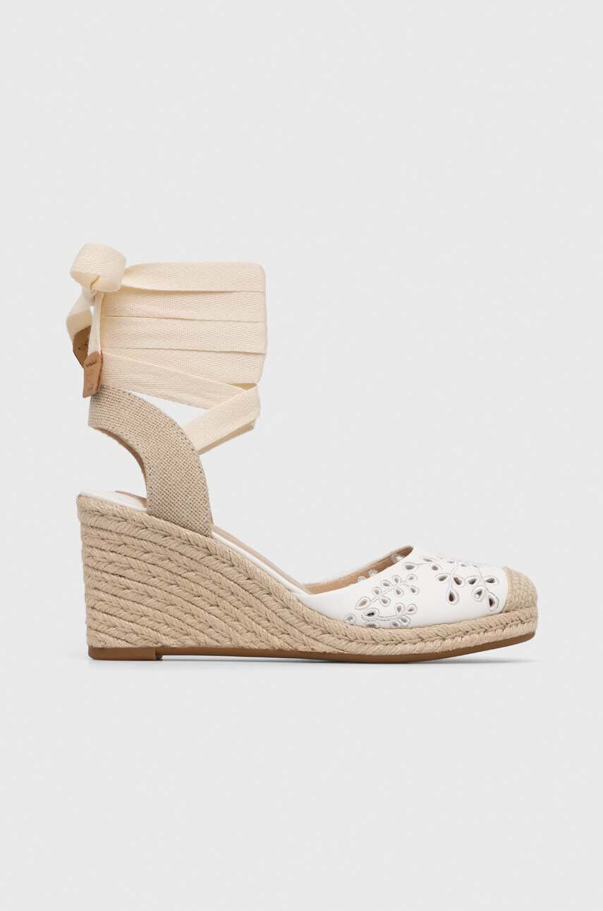 Lauren Ralph Lauren Espadrile Paislee Eylt ženske bela barva 802896868003 - Pepit.si