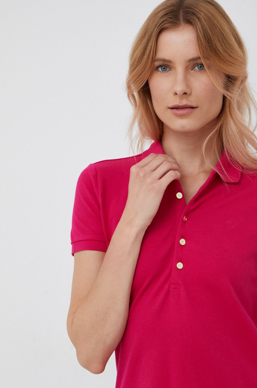 Lauren Ralph Lauren Polo ženski roza barva - Pepit.si