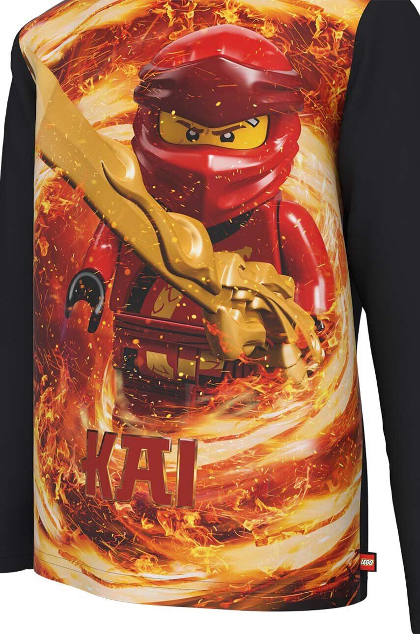 Lego Otroška dolga majica Ninjago rdeča barva - Pepit.si