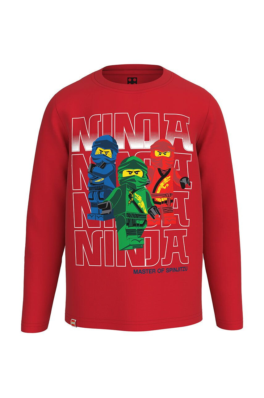 Lego Otroški longsleeve Wear rdeča barva - Pepit.si