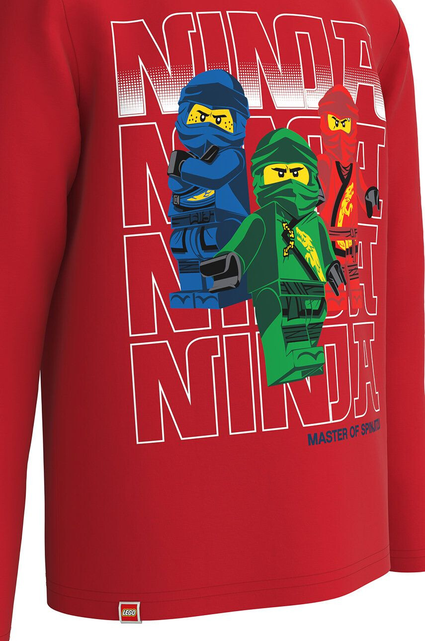 Lego Otroški longsleeve Wear rdeča barva - Pepit.si