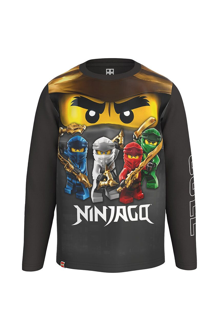 Lego Otroški longsleeve Wear siva barva - Pepit.si