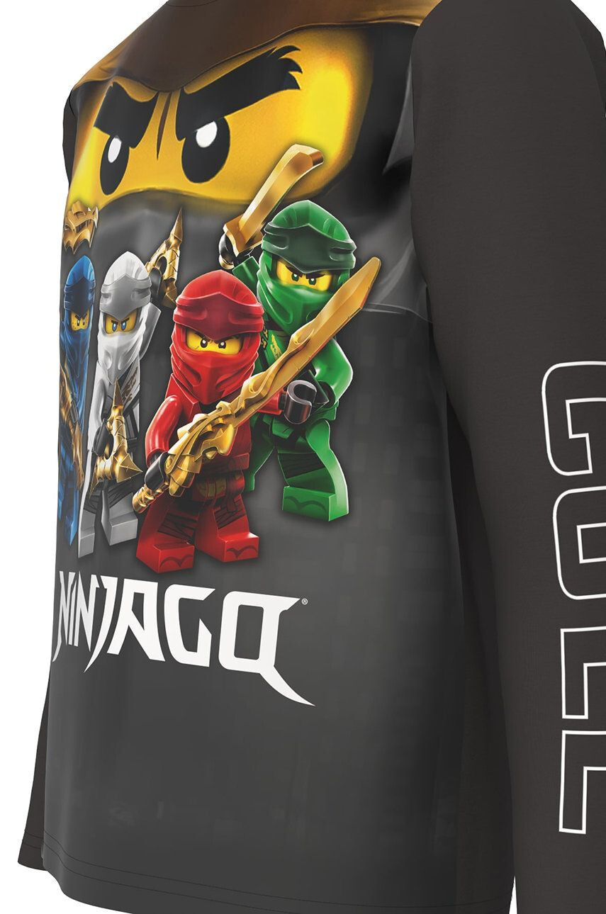 Lego Otroški longsleeve Wear siva barva - Pepit.si