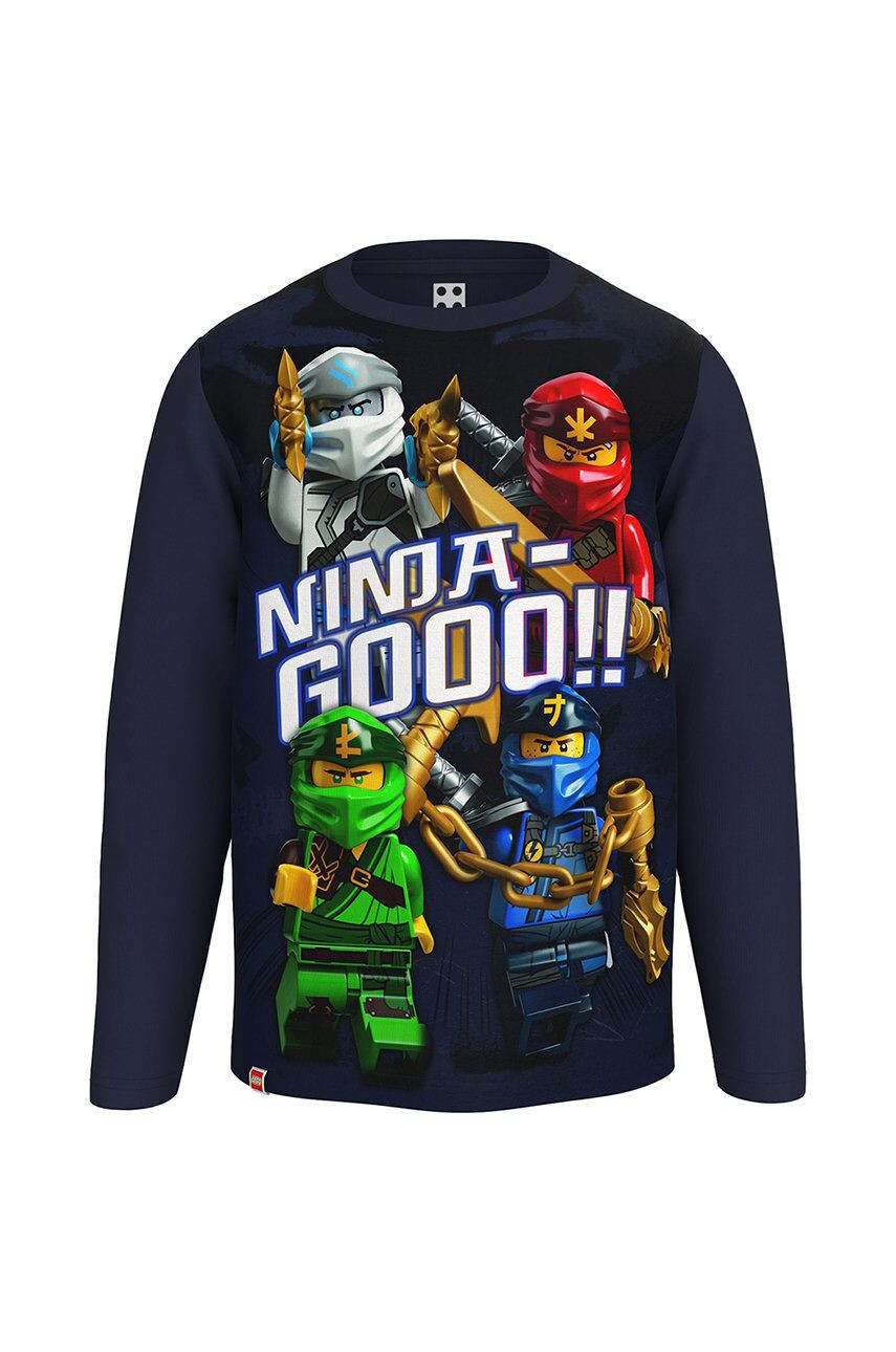 Lego Otroški longsleeve Wear mornarsko modra barva - Pepit.si