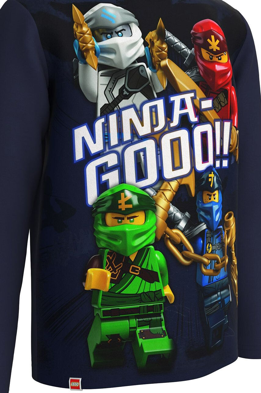 Lego Otroški longsleeve Wear mornarsko modra barva - Pepit.si