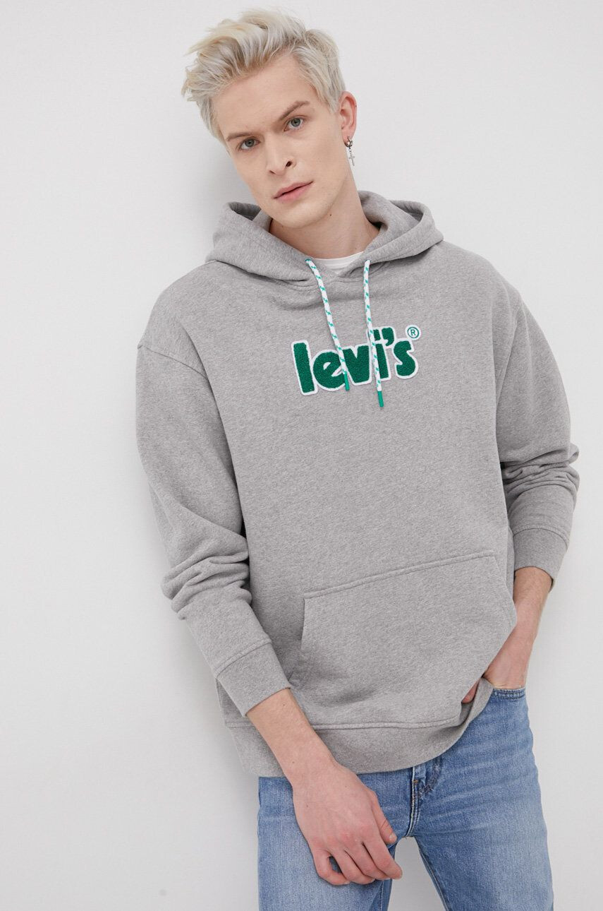 Levi's Bluza moška siva barva - Pepit.si