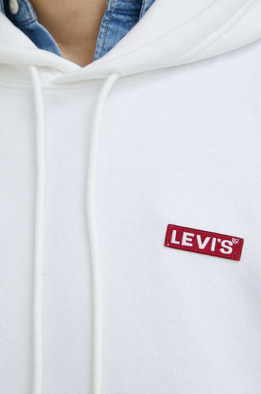 Levi's Bluza moška bela barva s kapuco - Pepit.si