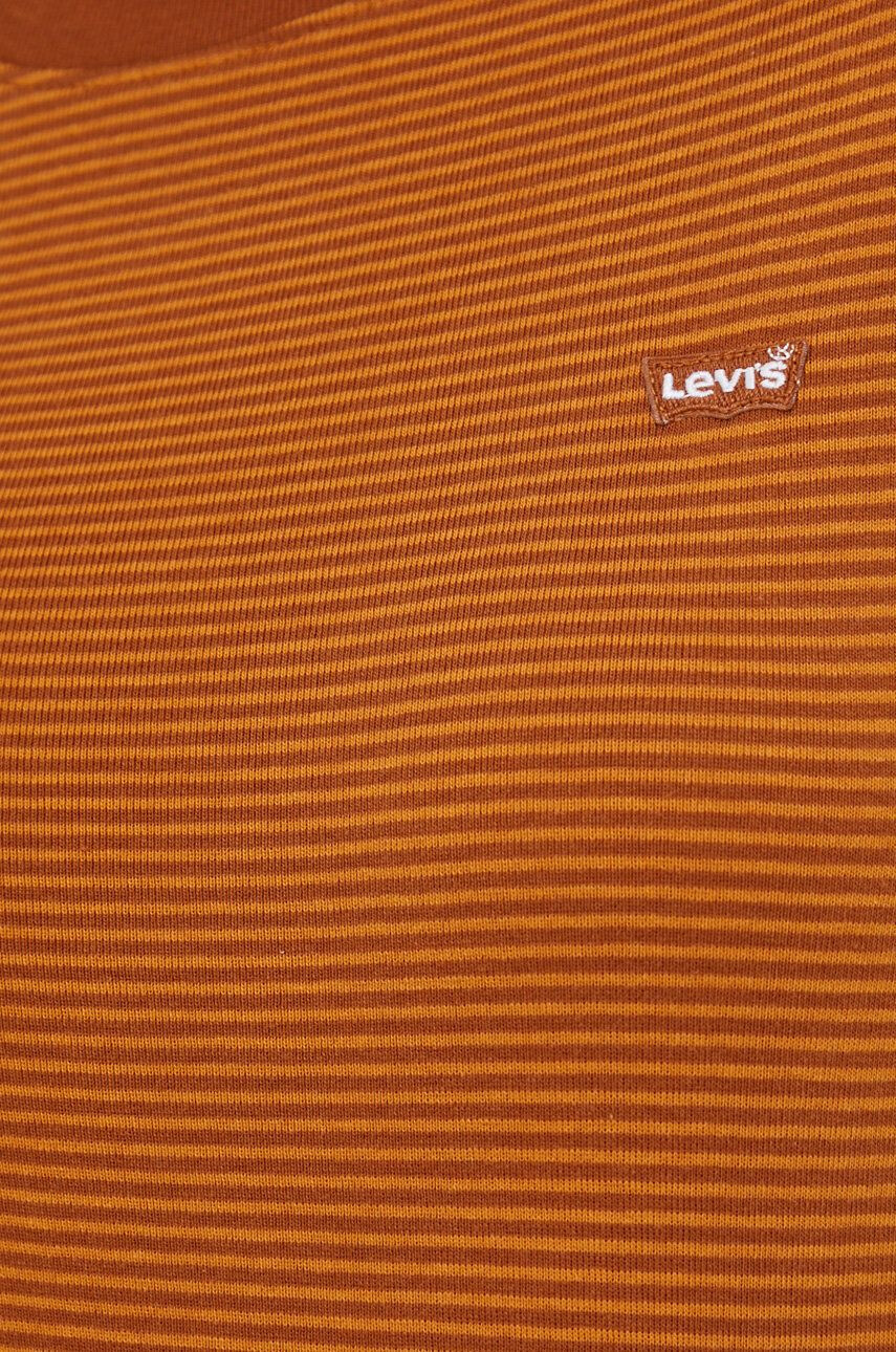 Levi's Bombažen longsleeve oranžna barva - Pepit.si