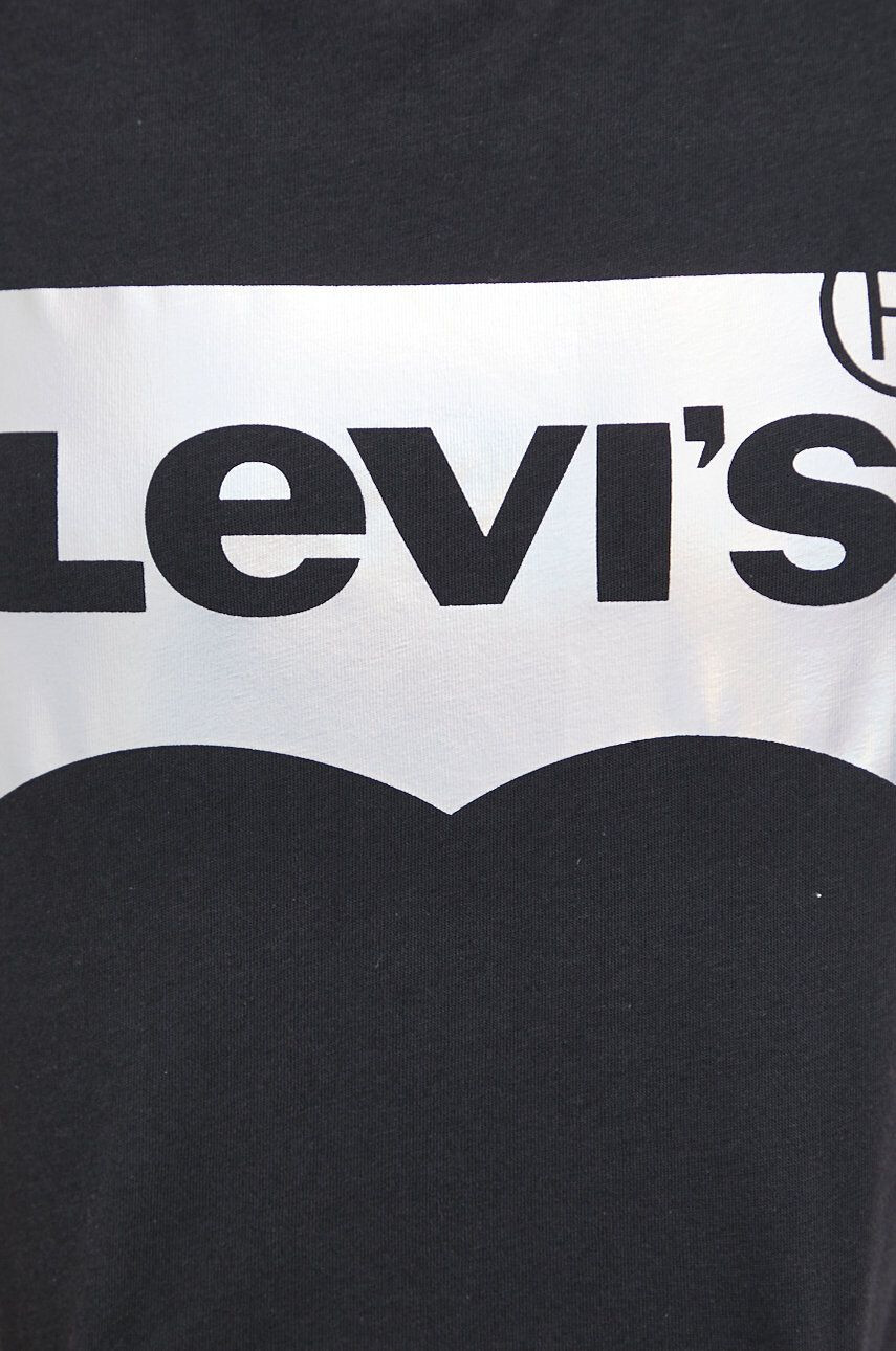 Levi's Bombažen t-shirt črna barva - Pepit.si