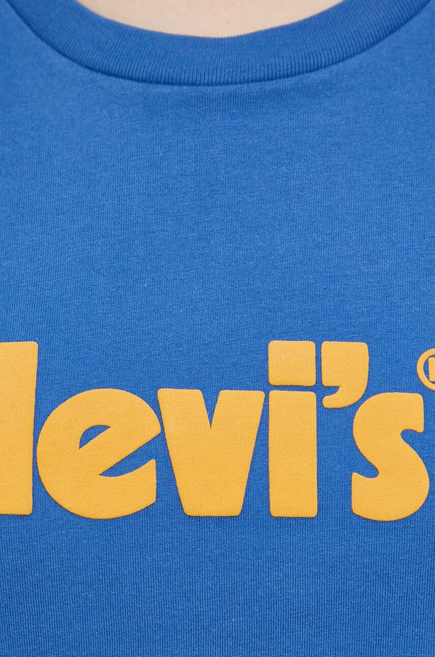 Levi's Bombažen t-shirt modra barva - Pepit.si