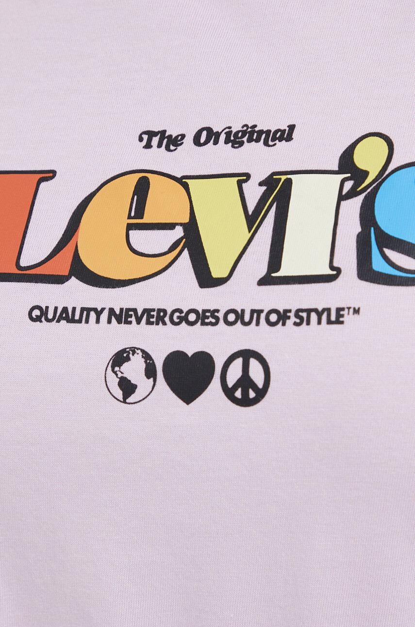 Levi's Bombažen t-shirt roza barva - Pepit.si