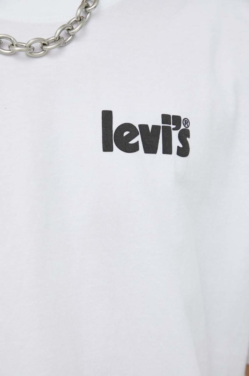 Levi's Bombažna kratka majica zelena barva - Pepit.si