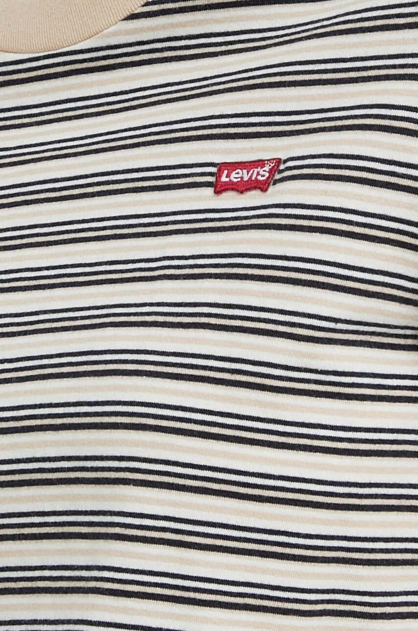 Levi's Bombažna kratka majica bež barva - Pepit.si