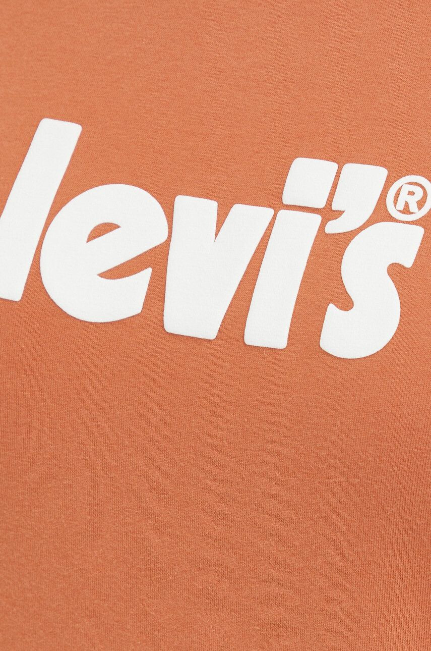 Levi's Bombažna kratka majica oranžna barva - Pepit.si