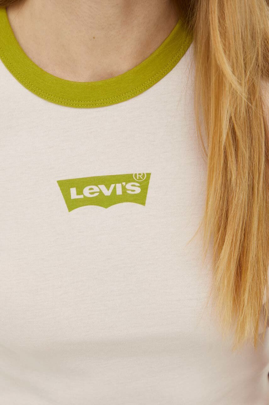 Levi's Bombažna kratka majica roza barva - Pepit.si